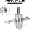 4-Way Valve Core Tool Tire Valve Tools, 4-in-1 Tyre Valve Core Tool Tire Stem Core Wrench, Multifunctional 4 Way Valve Stem Remover Tire Repair Tool