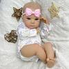 BZDOLL 18 Inch Real Look Reborn Baby Doll Toy with Cloth Body Lifelike 45 CM 3D Skin Doll With Cloth And Bottle Fashion Birthday Gift For Girl
