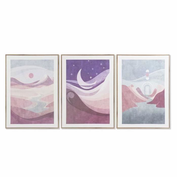 Décoration Murale - Cadre DKD Home Decor - Paysage - 3 Pièces - 50 X 3 X 70 Cm