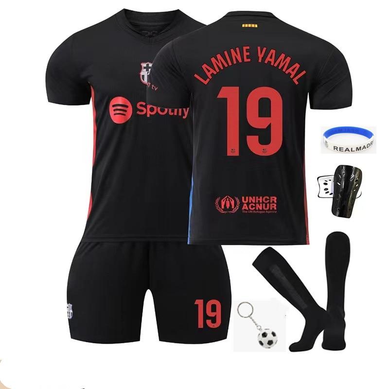 2024/2025 Barcelona Yamal Kids Sportswear Soccer Jersey, Black, Polyester