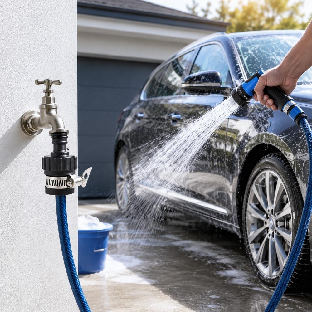 Garden Irrigation Faucet Adapter Plastic Hose Pipe Connector Universal Quick Connect Tap Fitting for Watering Car Washing