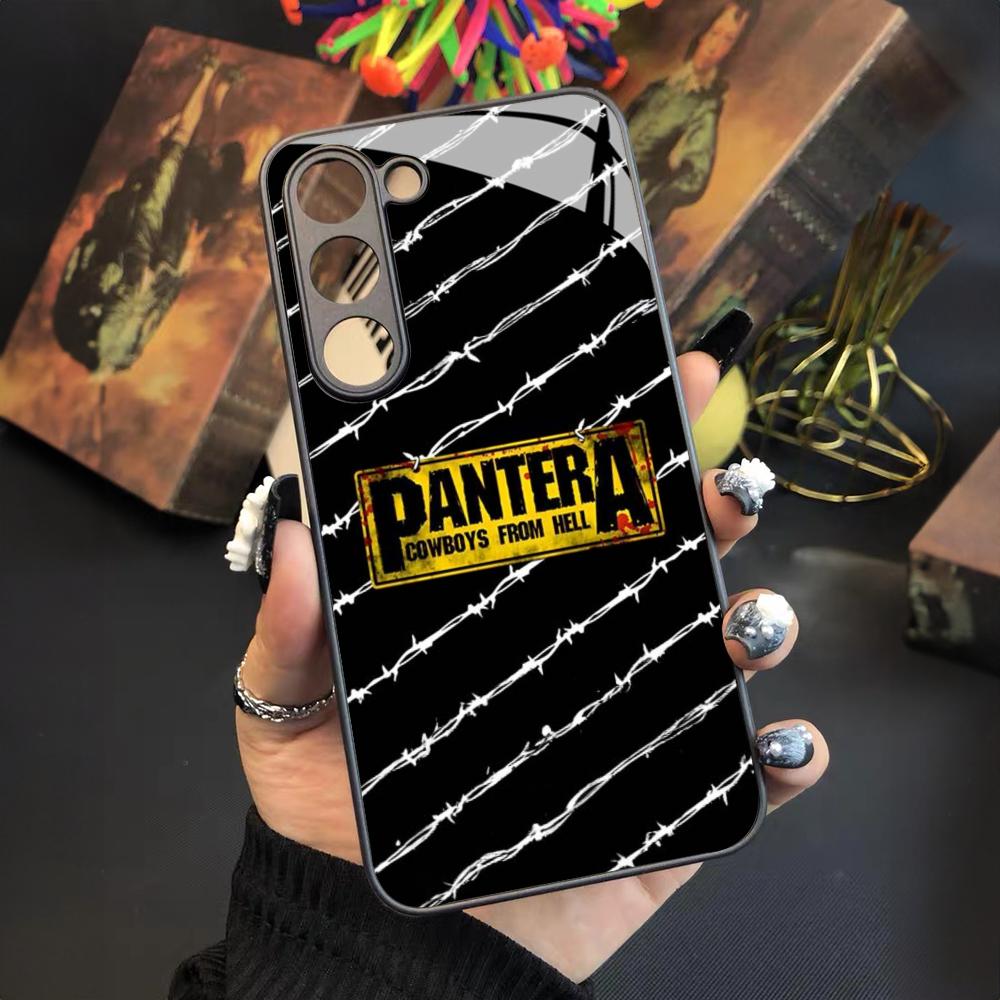 Pantera Ritual Metal Band Phone Case for Samsung Galaxy S24 S23 S22 S21 S20 A24 A34 A54 A53 Note20 M54 Fe Ultra Plus Glass