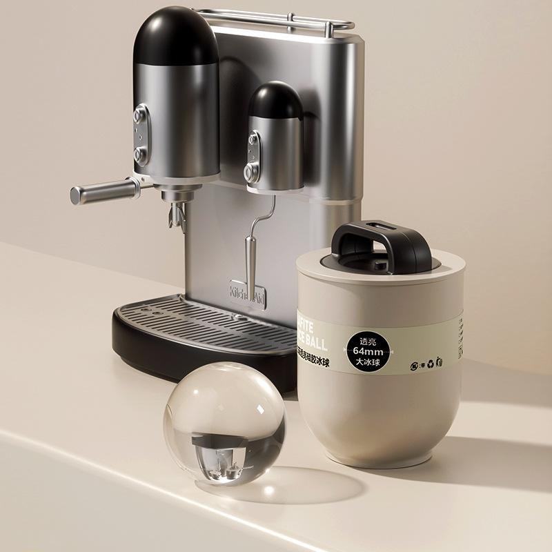 Clear Whiskey Large Ice Ball Mould Crystal Clear No Bubbles Food Grade Silicone Sphere Ice Mold Bar Party Household Kitchen Tool