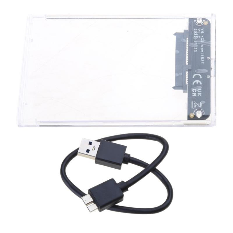 2.5inch Hard Drive Enclosure USB3.0 to SATA3.0 Adapters Supports SSD & HDD 9.5mm 7mm Externals Hard Drive Enclosure