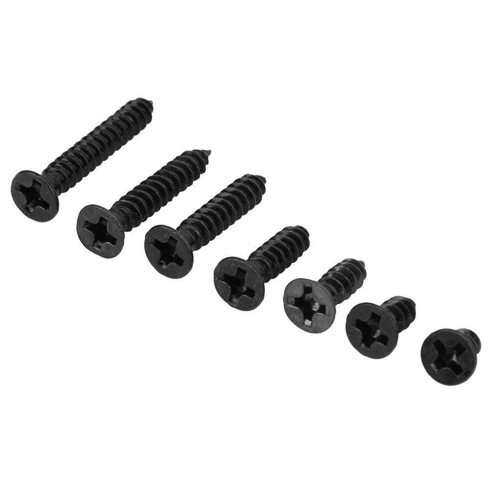 480Pcs Self Tapping Screw M3 Flat Head Cross Carbon Steel Hardware Fasteners Black Nickel Plating(Carbon Steel Black )