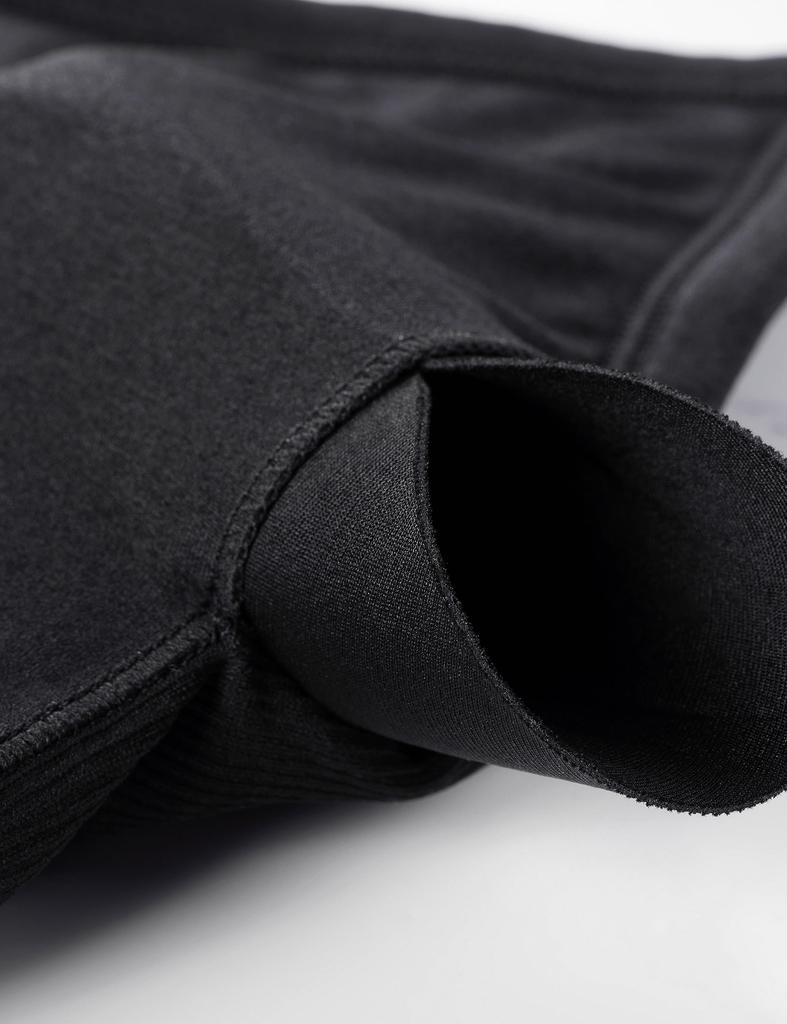 CRZ YOGA Yoga Tank Sport Rippstrick Fitness Größe L Damen Top, Trägertop, Schnelltrocknend, Strick, Gepolstert, Y-Rücken, Top, Schwarz,