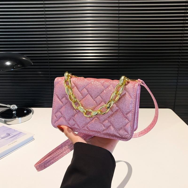 Fashionable Street Style Small Square Handbag Versatile Shoulder Bag In Soft Colors