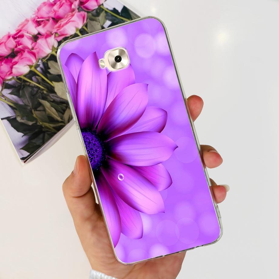 Soft TPU Slim Capa For ASUS ZENFONE ZOOM S ZE553KL Case ASUS ZENFONE 4 SELFIE ZD553KL Back Cover Transparent Cow Print Lion Etui
