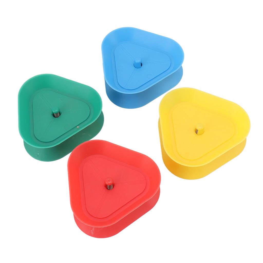 4 Stück Spielkartenhalter Kunststoff Dreieckig Geformt Federdesign Freihändig Poker Kartenhalter