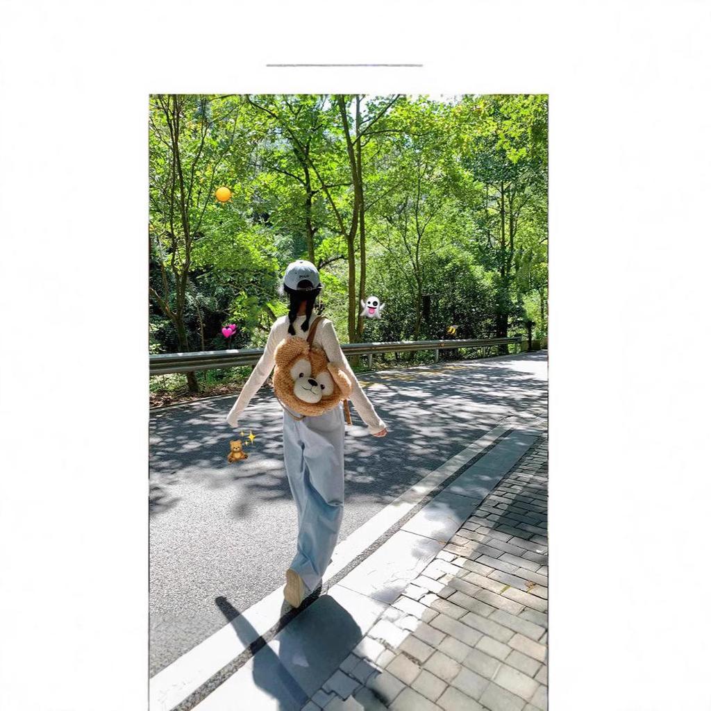 Women's Spring 2025 Floral U-Neck Button Puff Sleeve Pure Cotton Long Sleeve Top