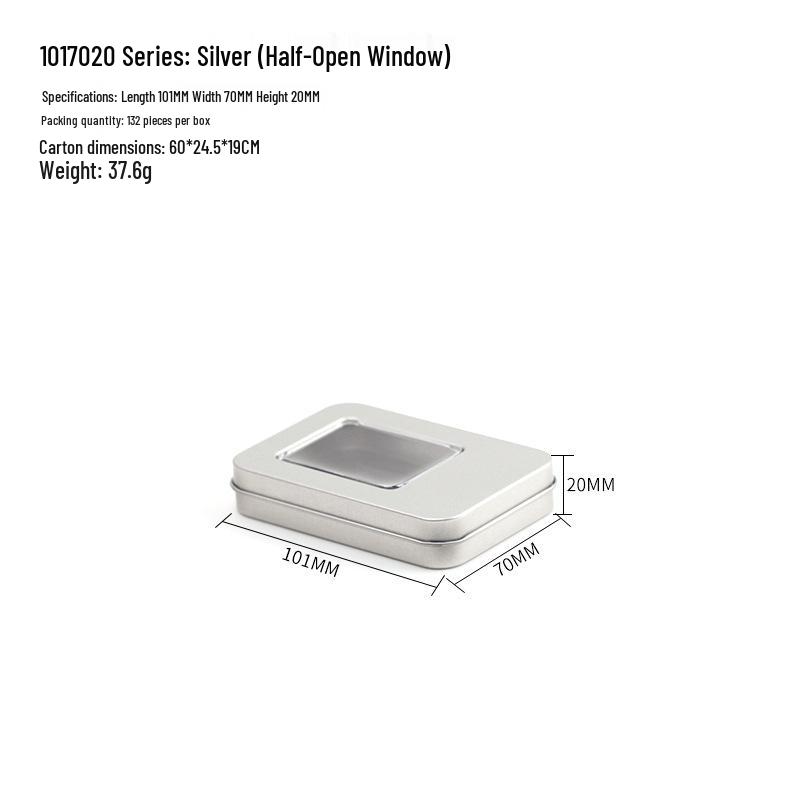 Ready Stock Tin Wearable Nail Storage Box with Window - Manicure Packaging E18