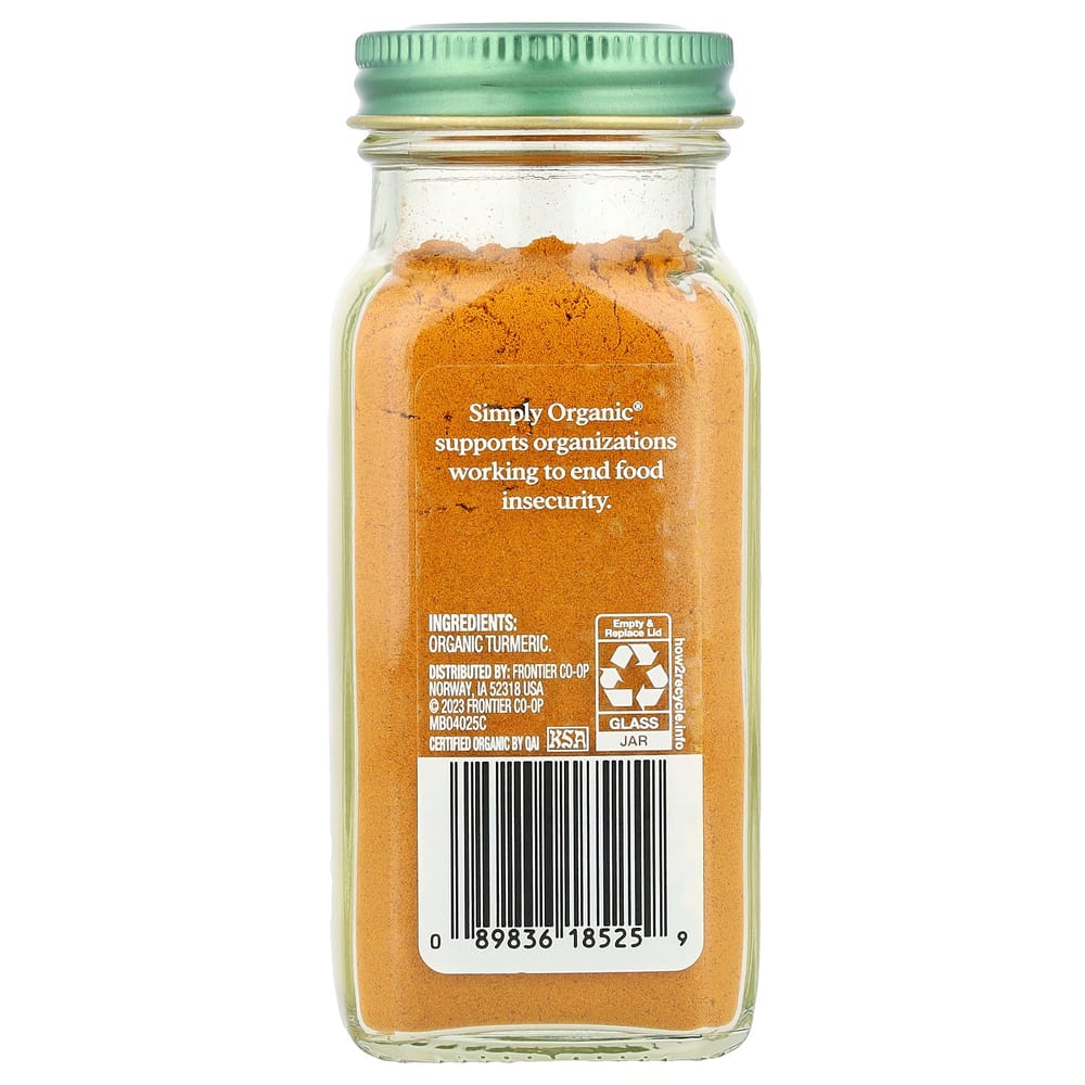 Simply Organic Turmeric 67g (2.38oz)
