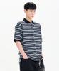 CHASECULT Men'S Striped Short Sleeve Collared T-Shirt-Fbrk5712D04