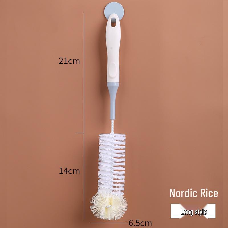 Tassenbürste mit langem Griff für Teeflecken: Babyflaschen-, Glas-, Wasserkocher- und Teetassenreiniger
