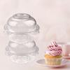 50 PCS Super Value Transparent Plastic Cake Boxes With Lids - Perfect For Muffins, Mousse, Pastries And Sandwiches For Parties
