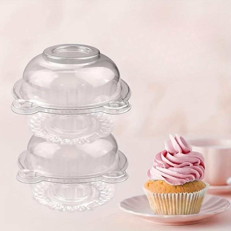 50 PCS Super Value Transparent Plastic Cake Boxes With Lids - Perfect For Muffins, Mousse, Pastries And Sandwiches For Parties