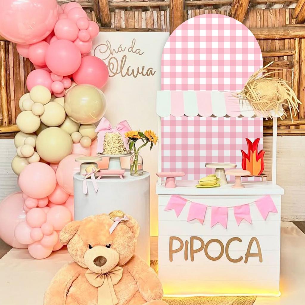 6.56ft Pink Stretchy Arch Backdrop Stand Covers, Photography Background Stand Covers for Wedding Birthday Baby Shower Party