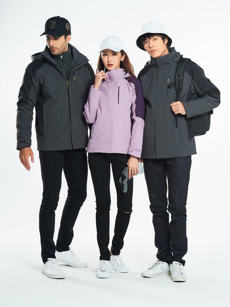 Detachable Unisex 3-in-1 Warm Workwear: Windproof, Wear-Resistant Two-Piece Outdoor Mountaineering Set