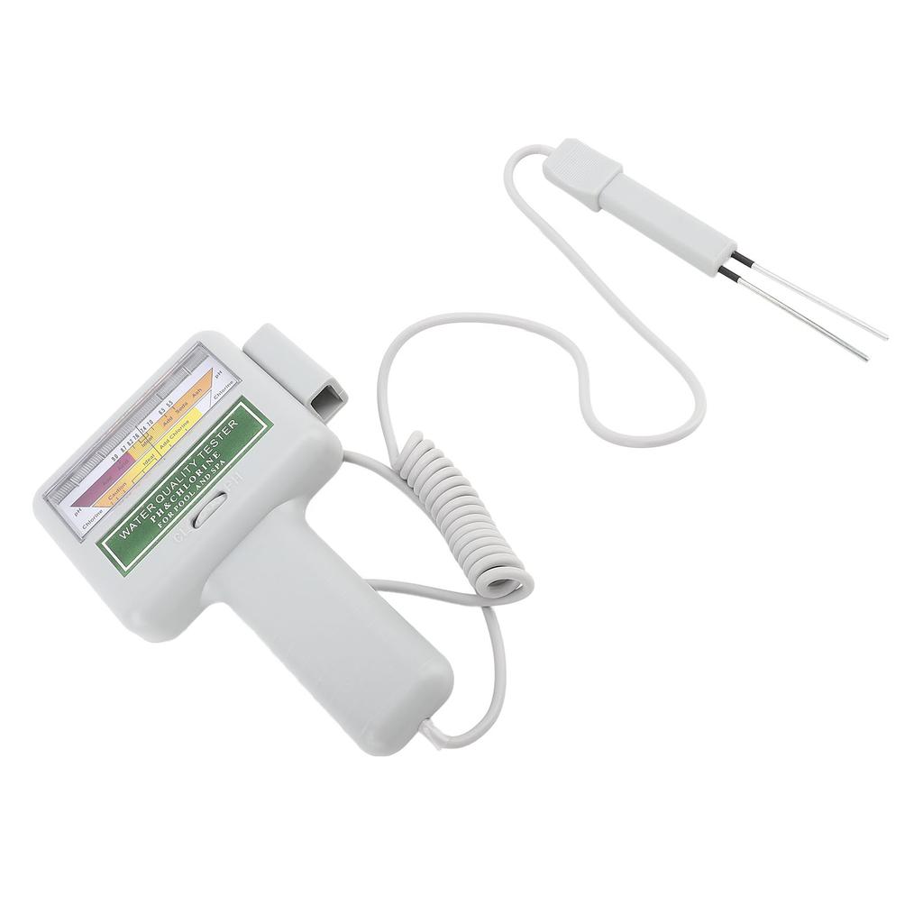 PH CL2 Chlorine Tester Dual Probe Large Display Screen Battery Powered Digital Water Quality Tester