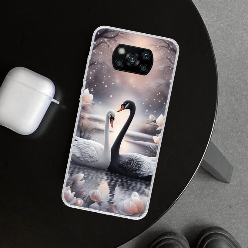 

Black Swan Noble Phone Case Cover for Xiaomi Poco X6 X5 X7 Pro F7 Ultra Redmi 15C 15 13C 13 12C 12 10C 10 10A 9C 9A 9T 9 Coque P Redmi 10A