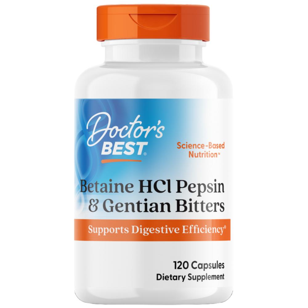 Doctors Betaine HCI Pepsin & Gentian Bitter Capsules 120 Tablets 1 Pcs