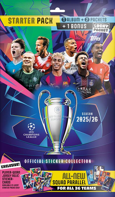 Topps: Champions League 2026 - Starter Pack (Album + Sticker Bags)