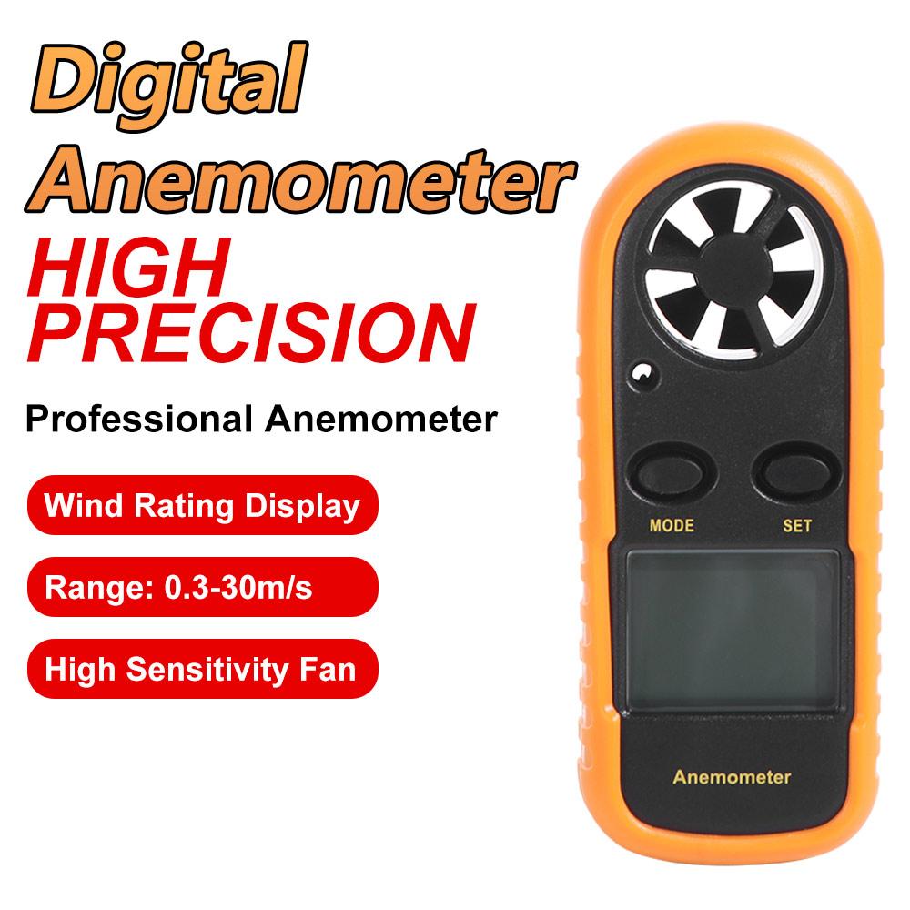 LCD Display Digital Anemometer Mini Air Velocity Meter Wind Speed Meter  Portable Use