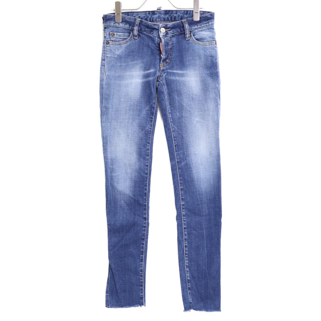 Dsquared2 S75LB0522 Jennifer Stretch Cut-Off Denim Bottoms 34 blueUsed