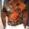 Fashionable buttoned short-sleeve polo shirt top for men, casual polo shirt