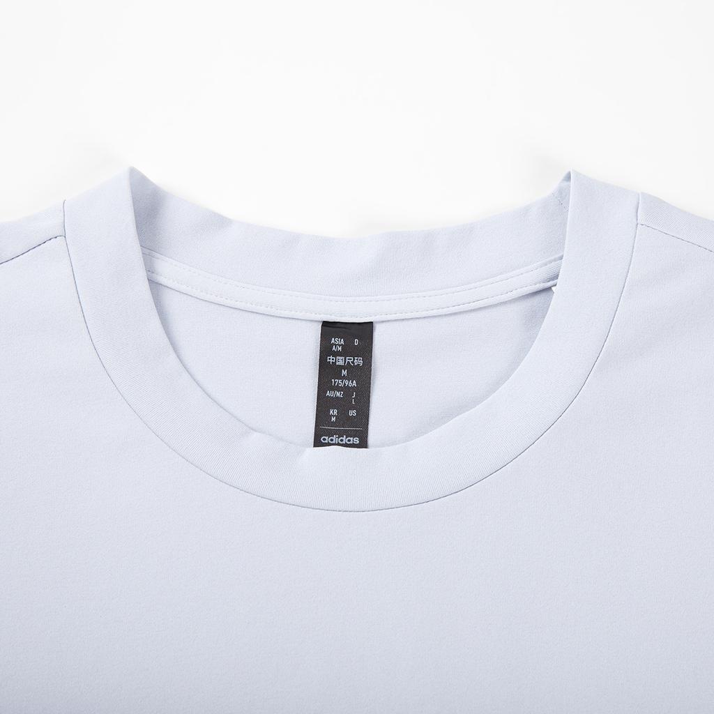 Adidas Solid Color Crew Neck Casual Comfort Pullover Short Sleeve T-Shirt Unisex Tops White JI8477