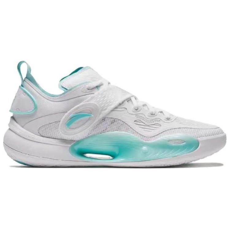 Nowe buty koszykarskie Anta Splash 6 z amortyzacją, antypoślizgowe i odporne na ścieranie, niskie, męskie, biało-niebieskie 112421108-2