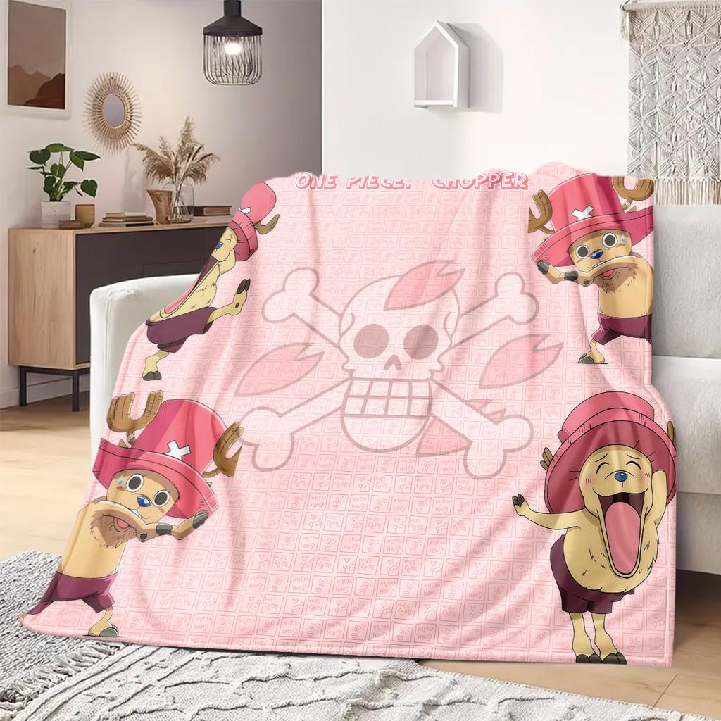 ONE PIECE Tony Tony Chopper Print Blanket Warm Comfortable Flannel Blanket Suitable for Bedrooms,Sofas, Beds,Chairs -QIAO118