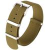 NATO One-Piece Nylon Canvas Watch Strap - Fine Woven Solid Color, 18/20/22mm