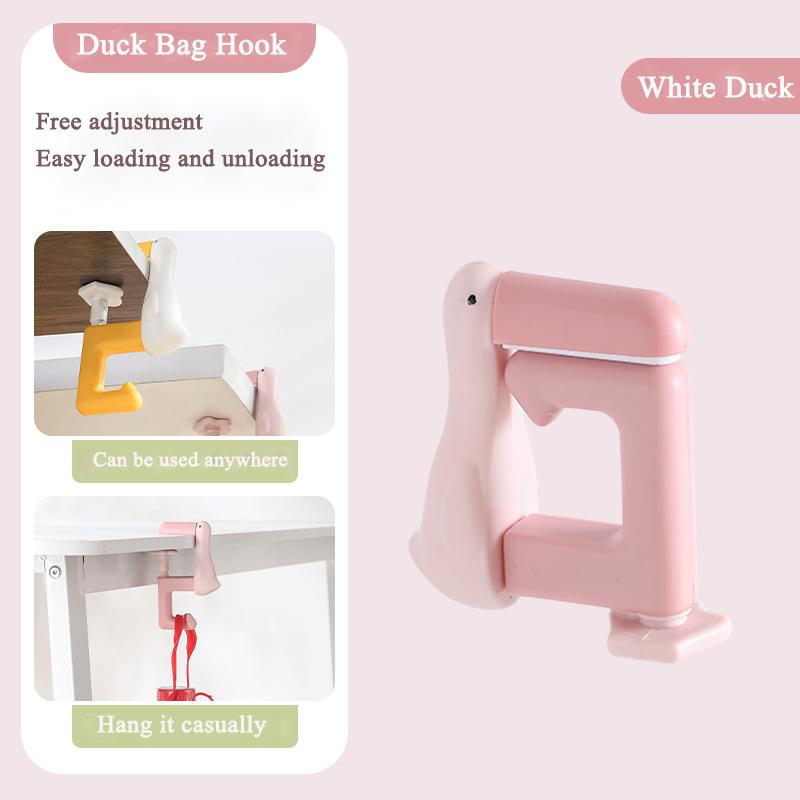 New Purse Hook for Table Edge Duck Shape Hook Schoolbag Hook Hanging Bag Hook Wall Hanger Bracket Non Punching Storage Hook Home