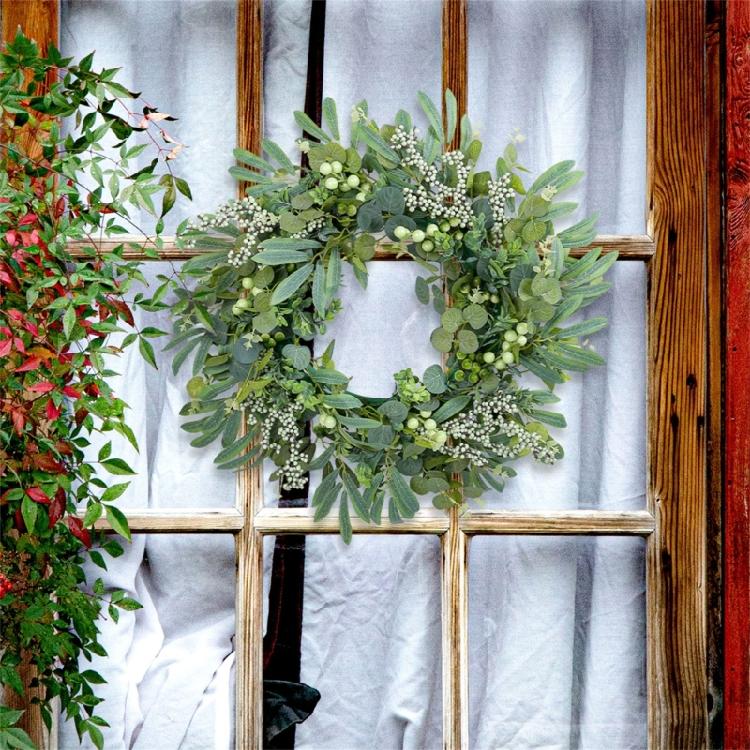 Simulation Leaf Wreath for Front Door Farmhouses Garden Wedding Decorations
