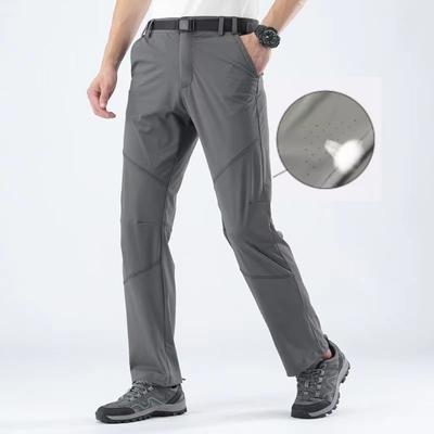 Men's Summer Stretch Hiking Pants Waterproof Loose Breathable Multi-pocket Tactical Travel Cargo Pants Men