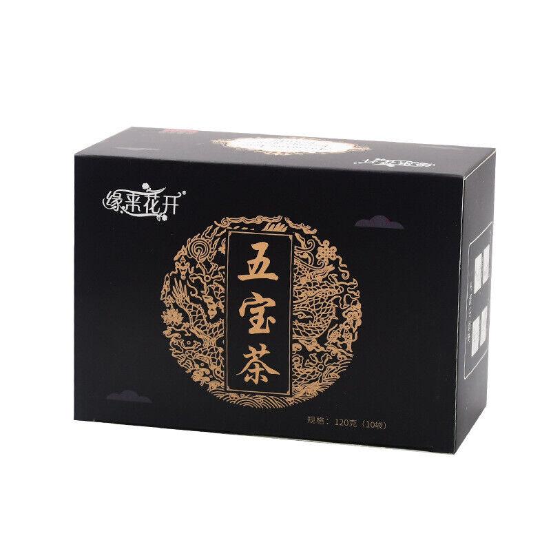 

Чай Wubao Женьшень Чай Five Treasures Комбинированный ароматизированный чай Оздоровительный травяной чай 120g/box