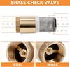 Copper Faucet Check Valve Self-priming Pump Inlet with Filter Anti Backflow Spring One-way Valves Insert Hose