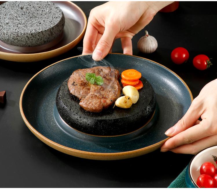 Volcanic Stone Japanese Grill Pan for Molecular Cuisine