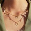 Fashion Butterfly Necklace For Women Trendy Double Layer Design Style Ladies Necklace Pendant Hot Selling Jewelry Gifts Girls