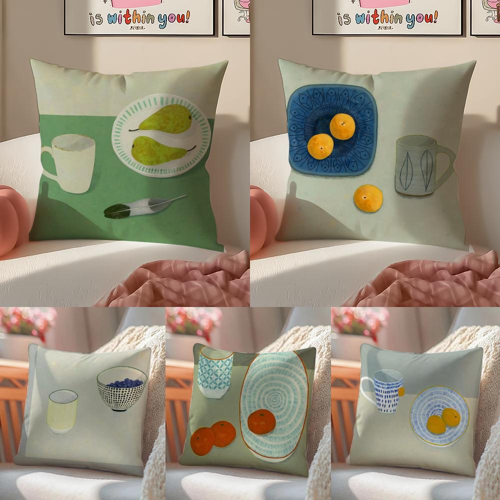 Colorful Quiet beauty Cushion Cover Linen Pillowcase Cover Soft Decor for Sofa Home Room
