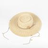 Stylish UPF50+ Wide Brim Straw Sun Hat RB with Metal Frame & Adjustable Chin Strap - Foldable Summer Beach Hat for Women