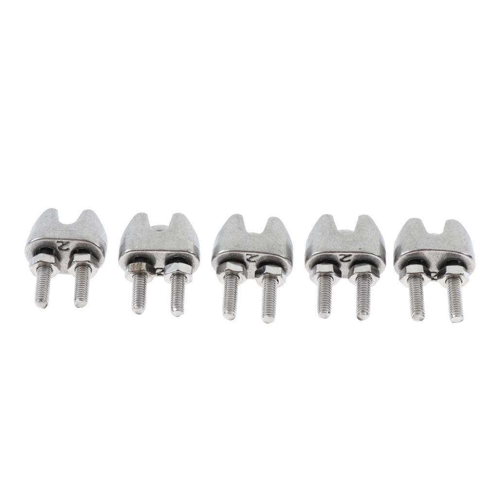 304 Stainless Steel M3//M5/M6 Bolt Saddle Clip Clamps Rope Clips 2mm /3mm /4mm /5mm /6mm /8mm