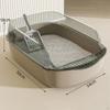 Cat ,Pets Litter Trays Large Pan Cage Deep Loo with Scooper Pans Potty Toilet for Small