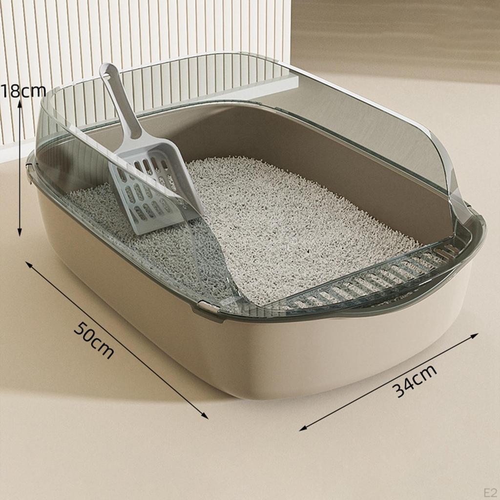 Cat ,Pets Litter Trays Large Pan Cage Deep Loo with Scooper Pans Potty Toilet for Small