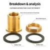Brass Water Tank Adapter Rustproof Pipe Joints Precisely Thread Design Fish Tank Aquarium Connector For Secure Sealed Connection