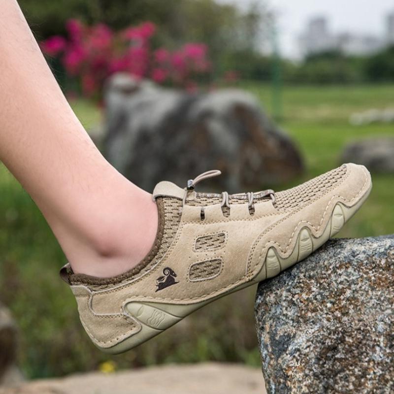 Fashion Outdoor Mesh Men Sneakers Non-Slip Men Loafers Breathable Summer Casual Shoes for Men Lightweight Camping Hiking Shoes