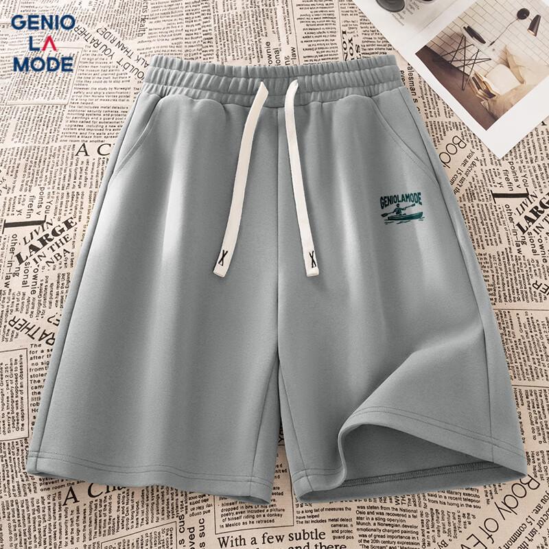 GENIOLAMODE Men s Quick-Dry Printed Summer Shorts M