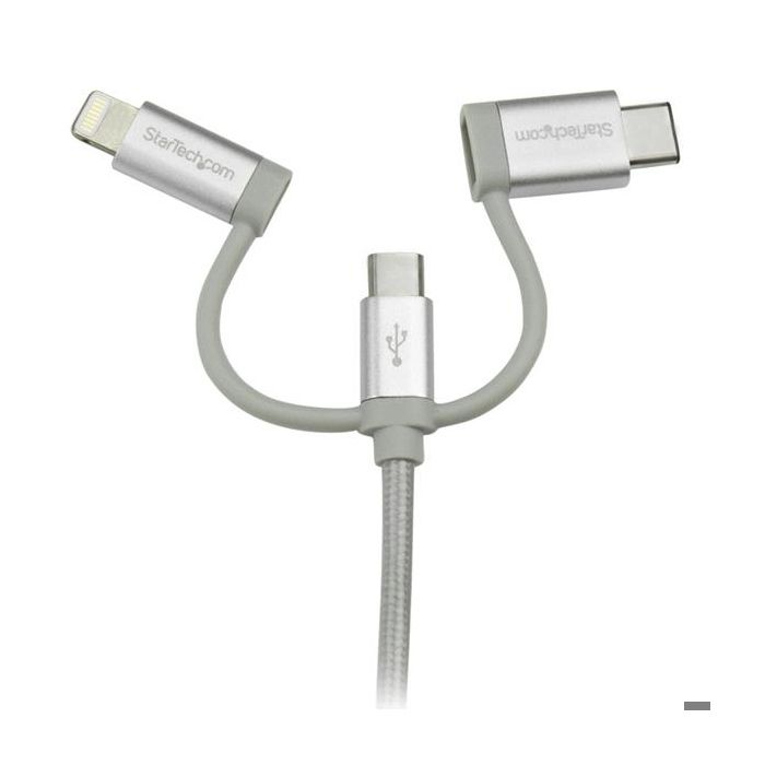 Câble USB Multi Connecteur - StarTech.Com - LTCUB1MGR - 1 M - Lightning, USB-C, Micro USB