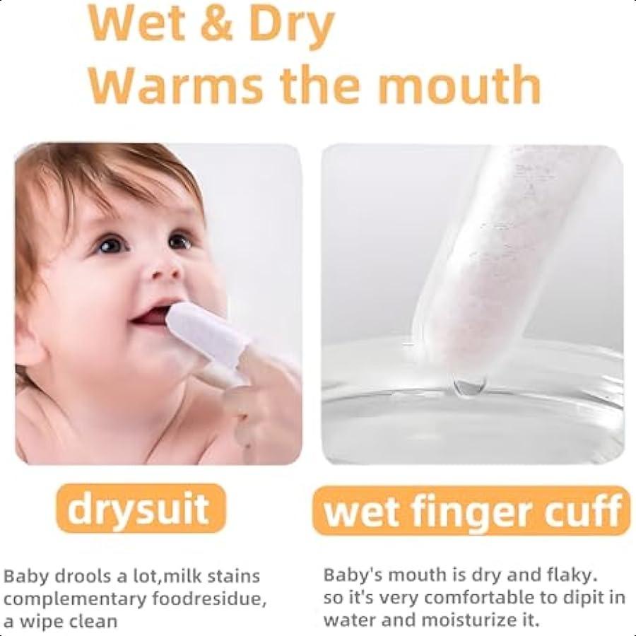 

Пальчиковая зубная щетка Очиститель языка Детская зубная щетка 6–12 месяцев Пальчиковая зубная щетка Сухие салфетки для детских салфеток Малыши 32 шт. United States